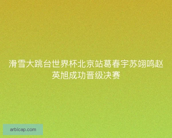 滑雪大跳台世界杯北京站葛春宇苏翊鸣赵英旭成功晋级决赛